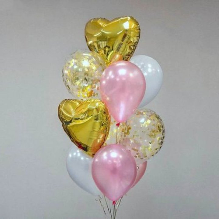Облако шаров "Рози голд" в Стерлитамаке
