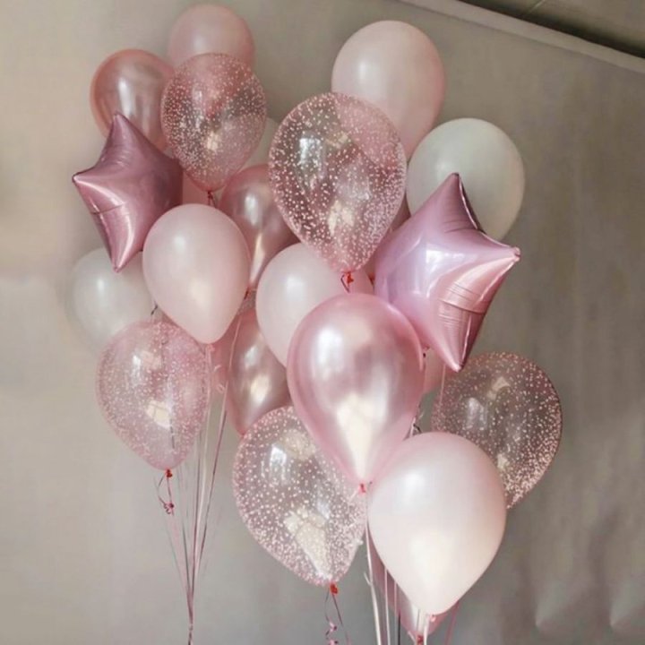 Фонтаны шаров "Розовый" в Стерлитамаке