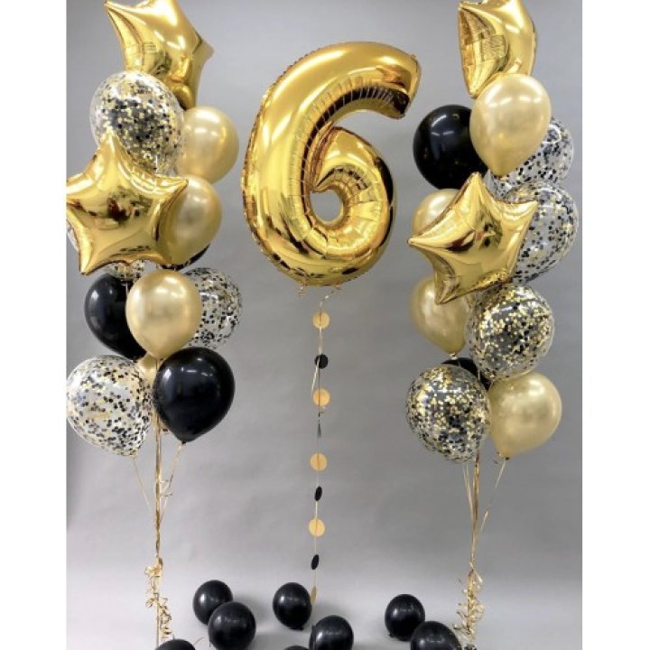 Цифра с фонтанами шаров  в Стерлитамаке