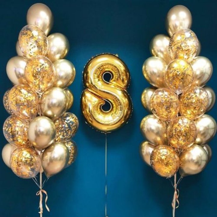 Цифра с фонтанами шаров  в Стерлитамаке