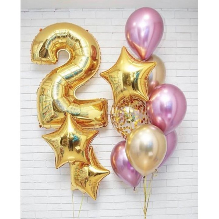 Цифра с фонтанами шаров  в Стерлитамаке