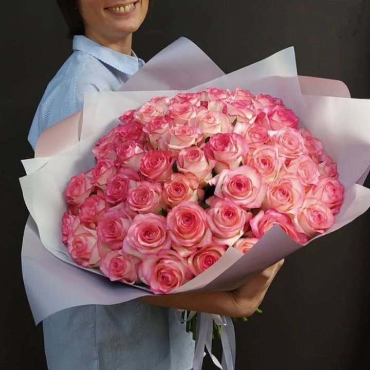 101 роза Джумилия в оформлении  в Стерлитамаке