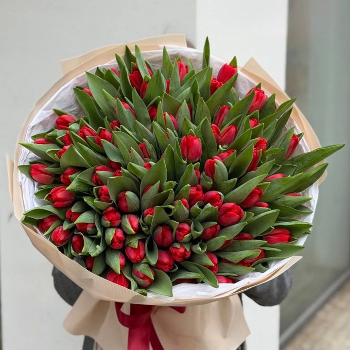 101 красный тюльпан в Стерлитамаке