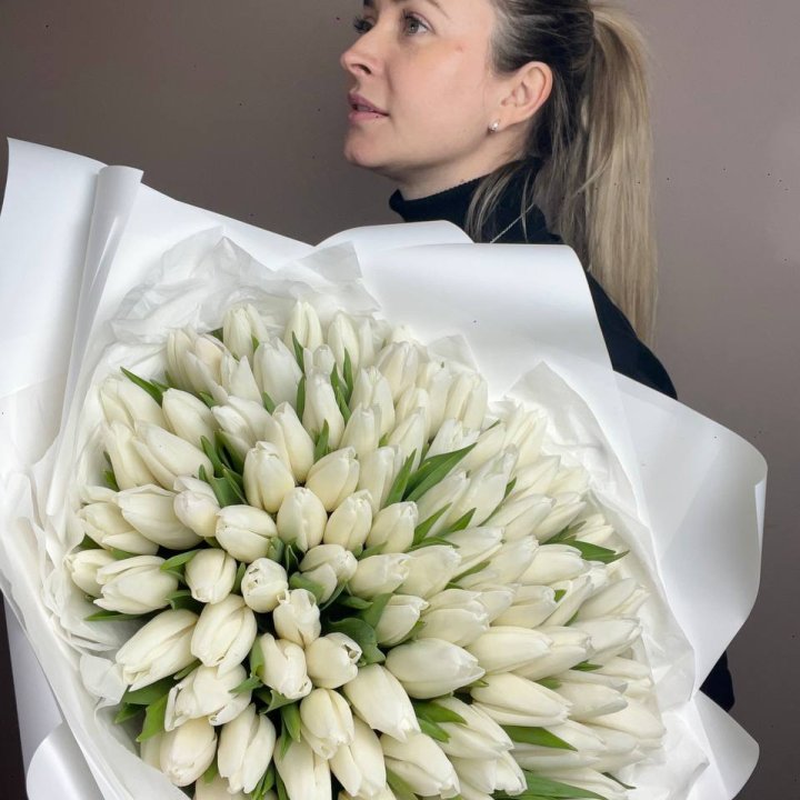 101 белый тюльпан №2 в Стерлитамаке