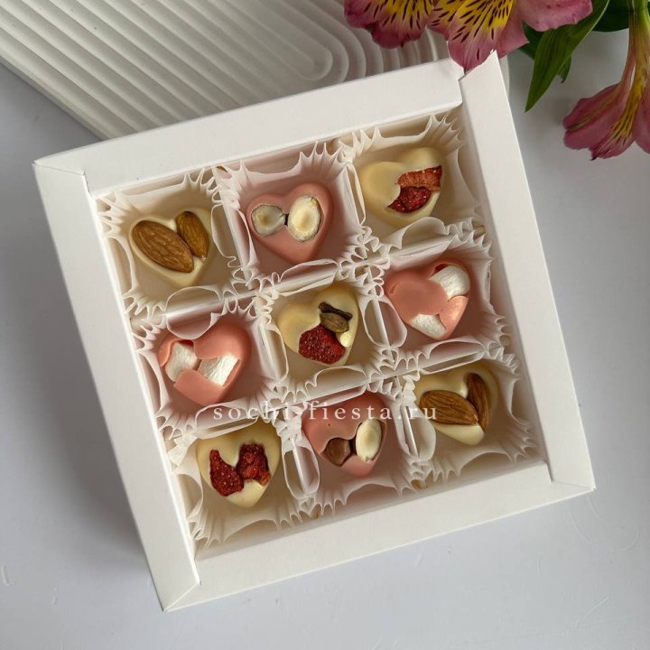Набор конфет из бельгийского шоколада Сердца в Стерлитамаке