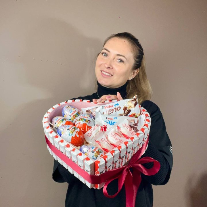 Подарочный набор сердце с Киндерами в Стерлитамаке