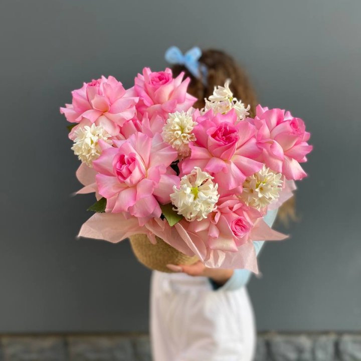 Дуо розы и гиацинты в Стерлитамаке