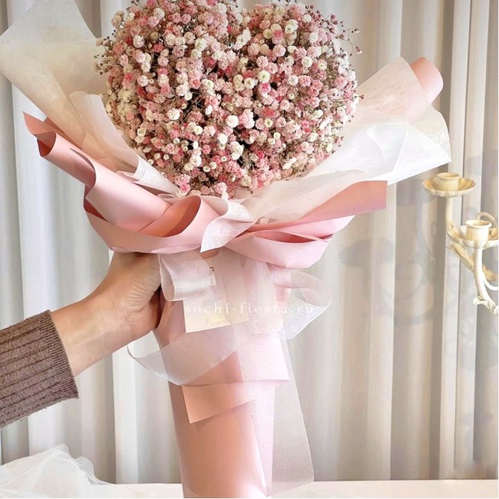 Сердце из гипсофилы  в Стерлитамаке