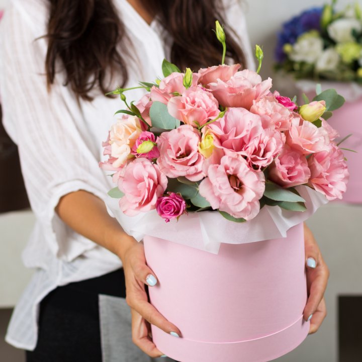 Эустома в шляпной коробке в Стерлитамаке