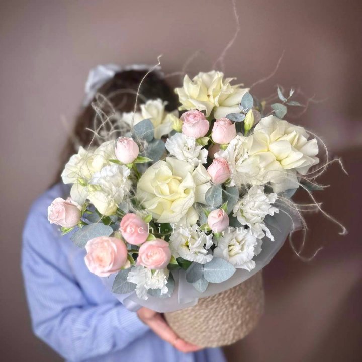 Авторский бокс "Милена" в джутовом кашпо в Стерлитамаке