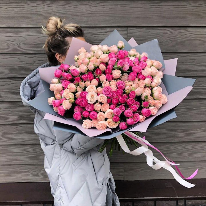 55 роз микс кустовых в Стерлитамаке
