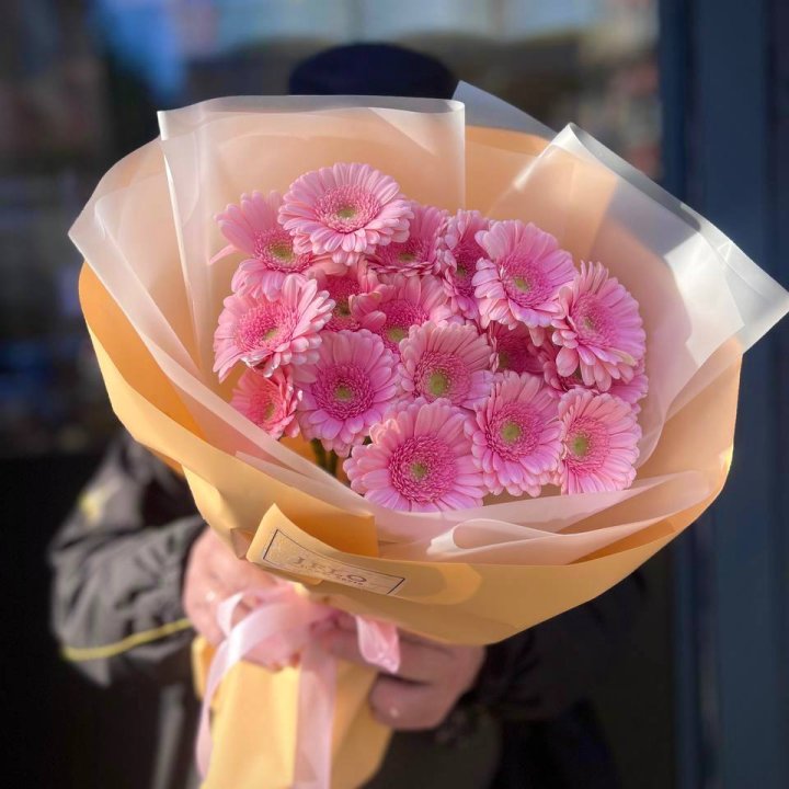 17 розовых гербер  в Стерлитамаке