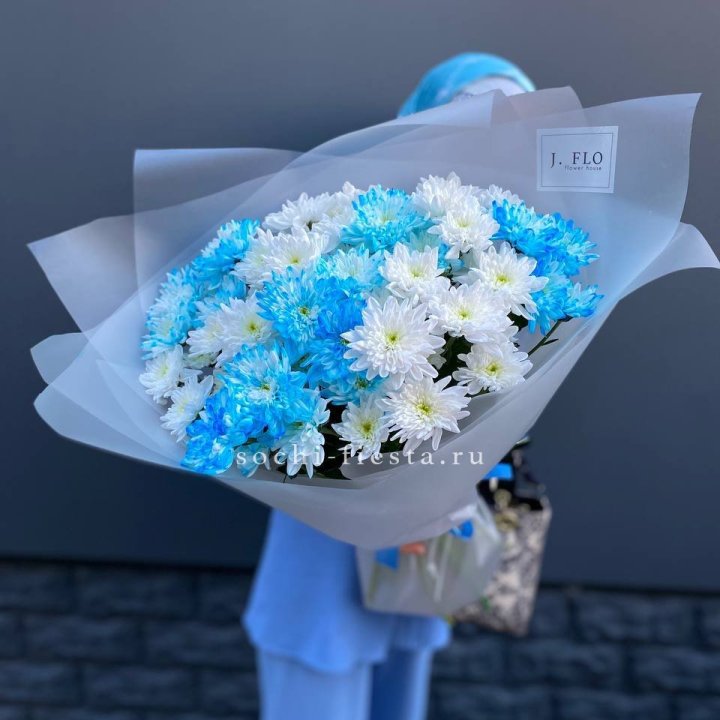 Букет хризантем "Голубая снежинка" в Стерлитамаке