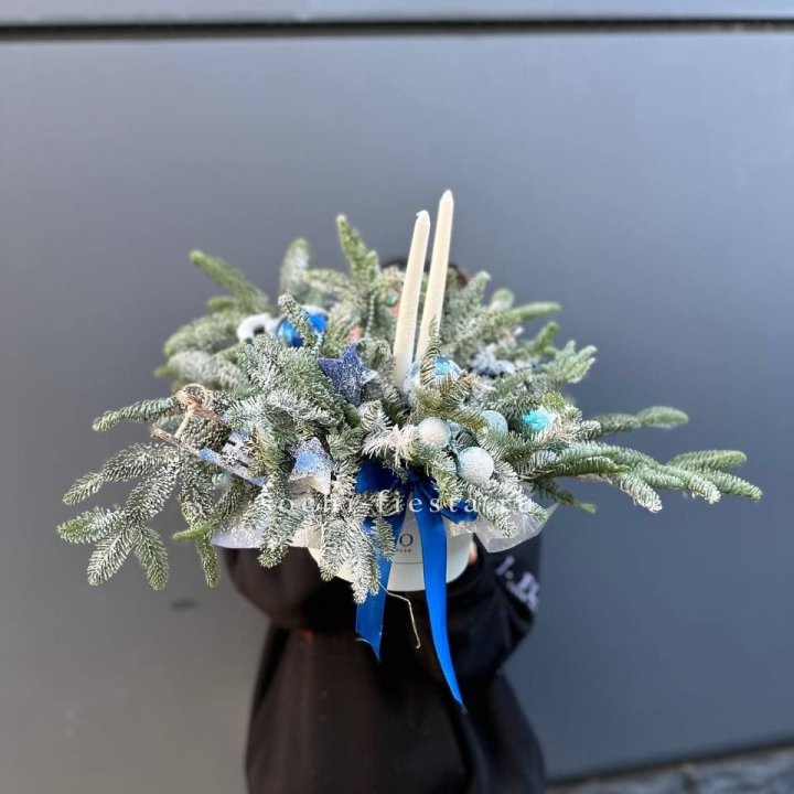 Новогодняя композиция в коробке  в Стерлитамаке