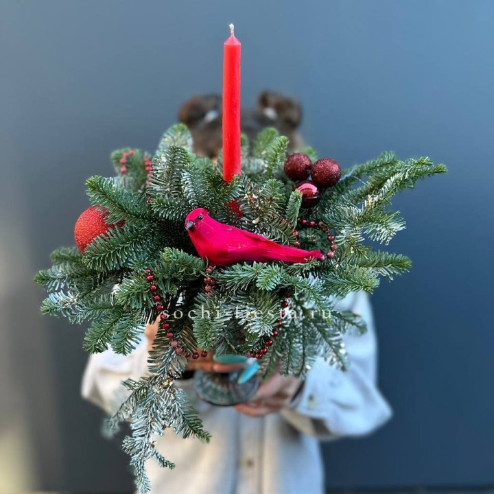 Новогодняя композиция в бокале в Стерлитамаке