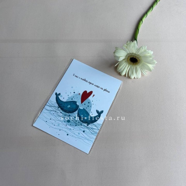 Открытка к букету "У нас с тобой одно море на двоих" в Стерлитамаке