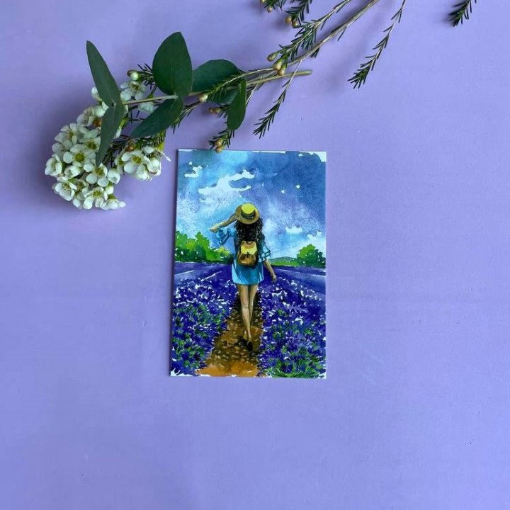 Открытка к букету "Цветочная дорога" в Стерлитамаке