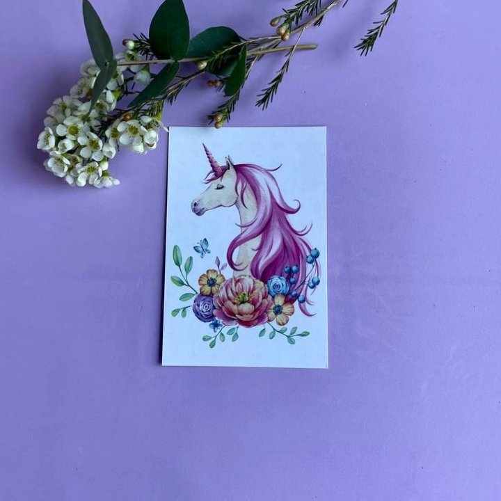 Открытка к букету "Единорог" в Стерлитамаке