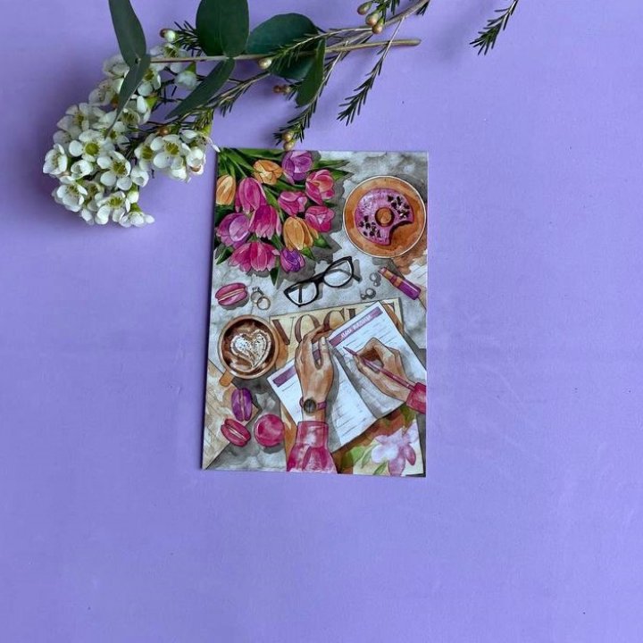 Открытка к букету "Леди на работе" в Стерлитамаке