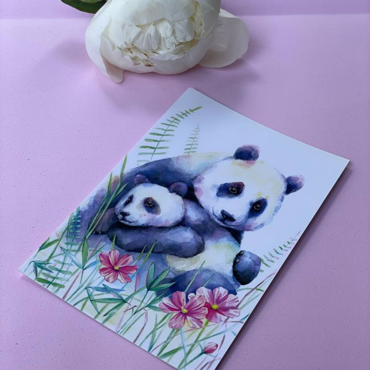 Открытка к букету "Объятие Панды" в Стерлитамаке