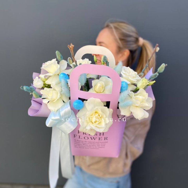 Цветочная сумочка "Пасхальная композиция" в Стерлитамаке