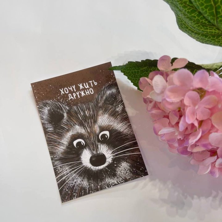 Открытка к букету "Енотик" в Стерлитамаке