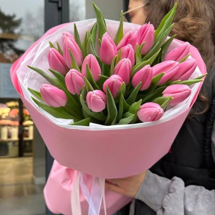  19 розовых тюльпанов в Стерлитамаке