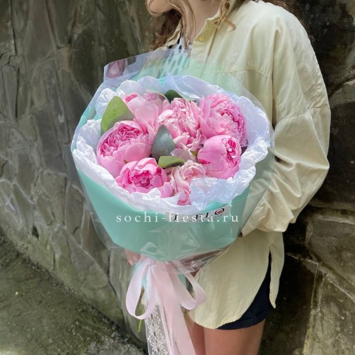 7 зефирных пионов в фоамиране в Стерлитамаке