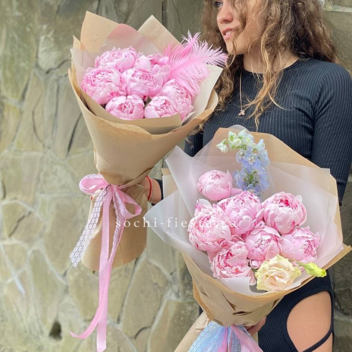 7 зефирных пионов  в Стерлитамаке