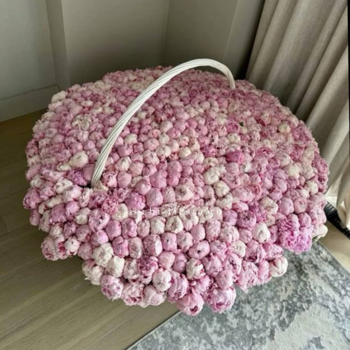 Корзина 555 пионов в Стерлитамаке