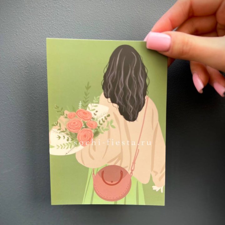 Открытка к букету "Потрясающая девушка" в Стерлитамаке