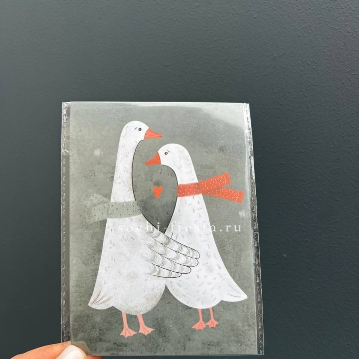 Открытка к букету "Гуси” в Стерлитамаке