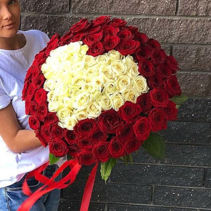 101 роза "Сердце" в Стерлитамаке