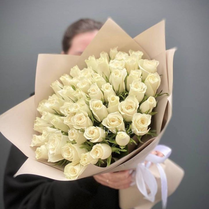 51 белая кенийская роза  в Стерлитамаке