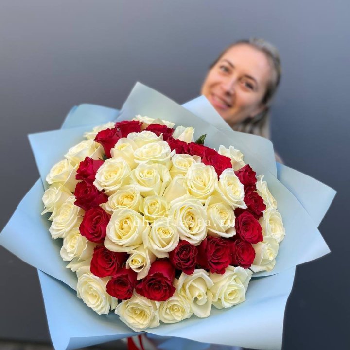 51 роза "Сердце" в Стерлитамаке