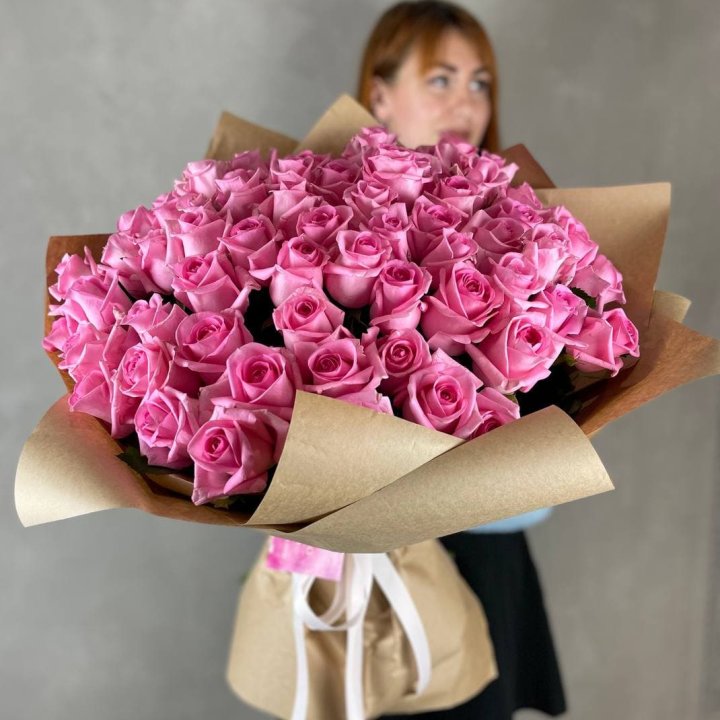 101 розовая роза в Стерлитамаке
