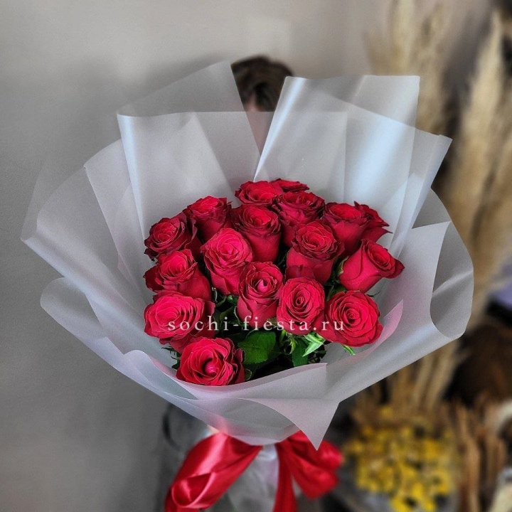17 красных роз "Нет времени ждать" в Стерлитамаке