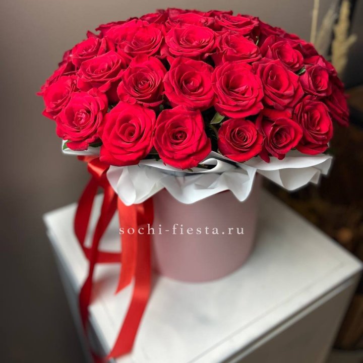 Красные розы 51шт  в коробке в Стерлитамаке
