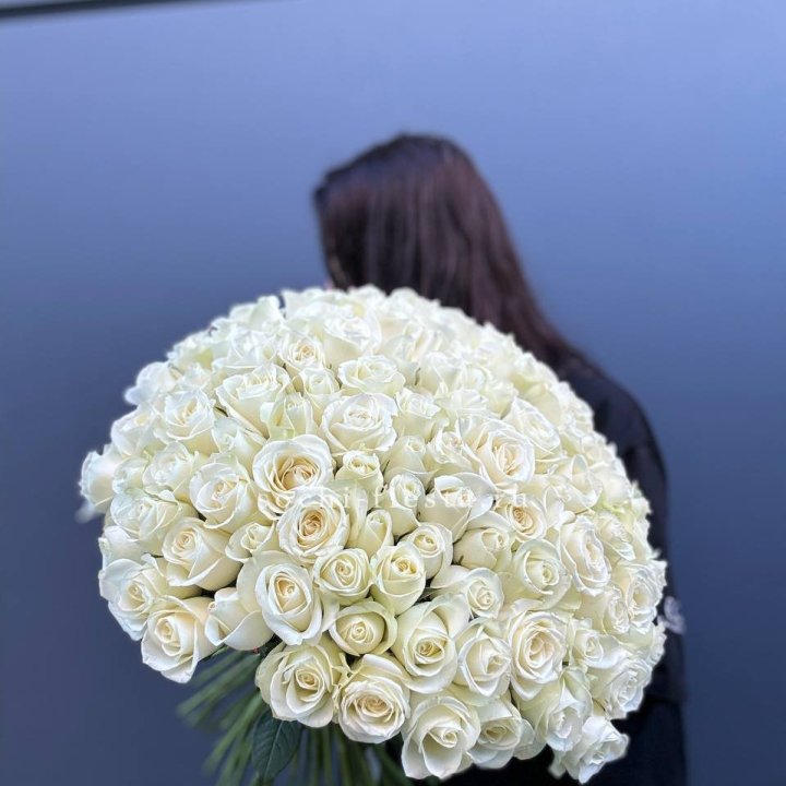 Охапка из 101 белой розы  в Стерлитамаке