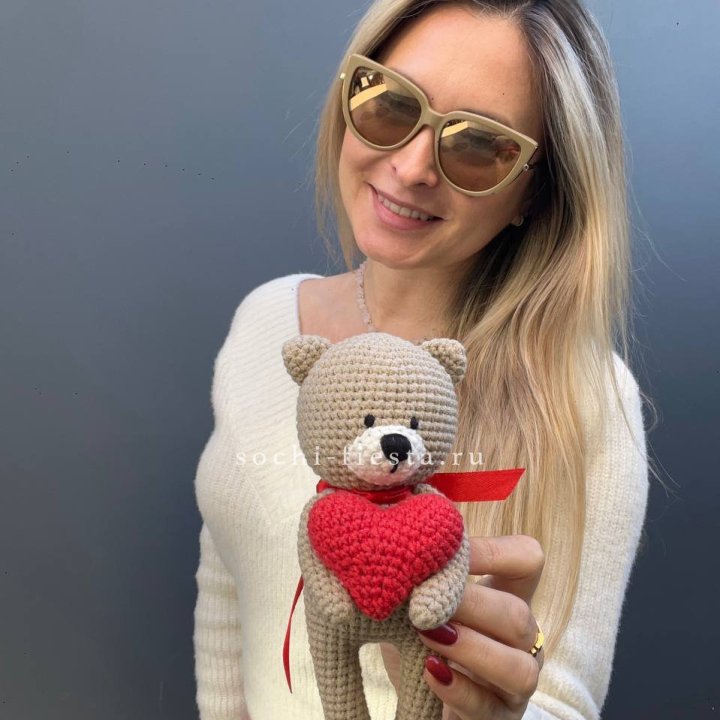 Мишка с сердцем ручной работы в Стерлитамаке