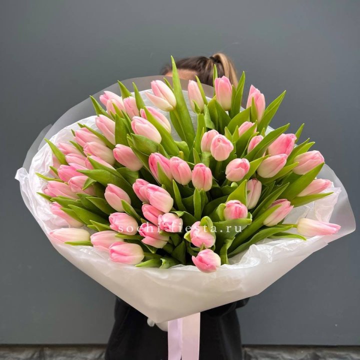 Букет тюльпанов нежно-розовых в Стерлитамаке